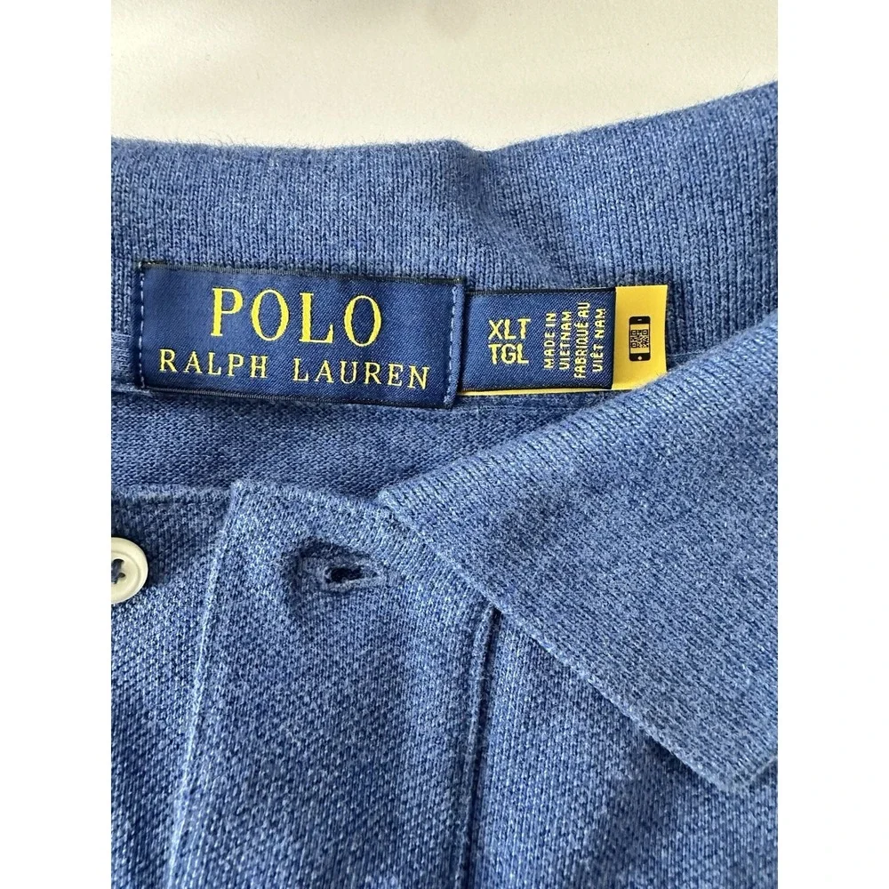 Polo Ralph Lauren Polo Shirt Short‎ Sleeve Blue Mens XLT Golf Preppy